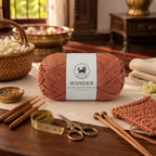 Wonder Yarn ,  Supersoft Hand Knitting Wool Ball,(1 Ball/100 Gram Each) Ball Suitable For Craft,Crochet,Amigurumi,Garments,Flowers And Hobby Projects,2 Fine , Shade - Clay Brown