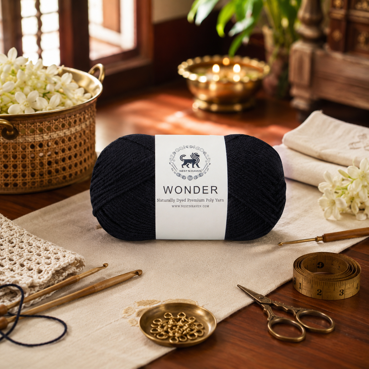 Wonder ,  Yarn Supersoft Hand Knitting Wool Ball,(1 Ball/100 Gram Each) Ball Suitable For Craft,Crochet,Amigurumi,Garments,Flowers And Hobby Projects,2 Fine , Shade - Black