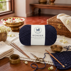 NESTNHAVEN,Wonder,Poly Yarn Supersoft Hand Knitting Wool Ball,(1 Ball/100 Gram Each) Ball Suitable For Craft,Crochet,Amigurumi,Garments,Flowers And Hobby Projects,2 Fine , Shade - Dark Denim Blue