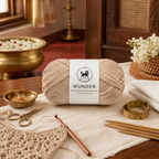 NESTNHAVEN,Wonder,Poly Yarn Supersoft Hand Knitting Wool Ball,(1 Ball/100 Gram Each) Ball Suitable For Craft,Crochet,Amigurumi,Garments,Flowers And Hobby Projects,2 Fine , Shade - Dessert Sand Beige