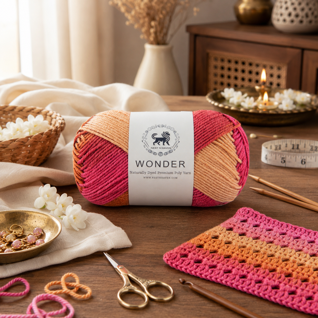Wonder ,  Yarn Supersoft Hand Knitting Wool Ball,(1 Ball/100 Gram Each) Ball Suitable For Craft,Crochet,Amigurumi,Garments,Flowers And Hobby Projects,2 Fine , Shade - Multicolor 3