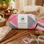 Wonder ,  Yarn Supersoft Hand Knitting Wool Ball,(1 Ball/100 Gram Each) Ball Suitable For Craft,Crochet,Amigurumi,Garments,Flowers And Hobby Projects,2 Fine , Shade - Multicolor 4