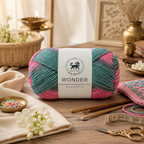 Wonder ,  Yarn Supersoft Hand Knitting Wool Ball,(1 Ball/100 Gram Each) Ball Suitable For Craft,Crochet,Amigurumi,Garments,Flowers And Hobby Projects,2 Fine , Shade - Multicolor 5