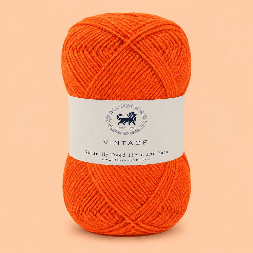 Acrowools Vintage, Hand Knitting and Crochet Yarn (100 gram) - Orange