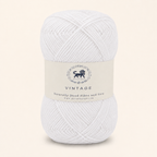 Acrowools Vintage, Hand Knitting and Crochet Yarn (100 gram) - White