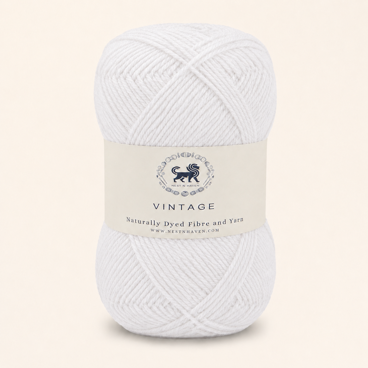 Acrowools Vintage, Hand Knitting and Crochet Yarn (100 gram) - White