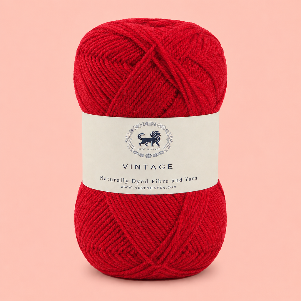 Acrowools Vintage, Hand Knitting and Crochet Yarn (100 gram) - Red