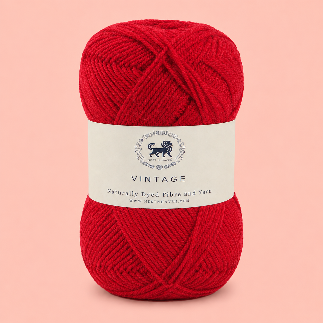 Acrowools Vintage, Hand Knitting and Crochet Yarn (100 gram) - Red