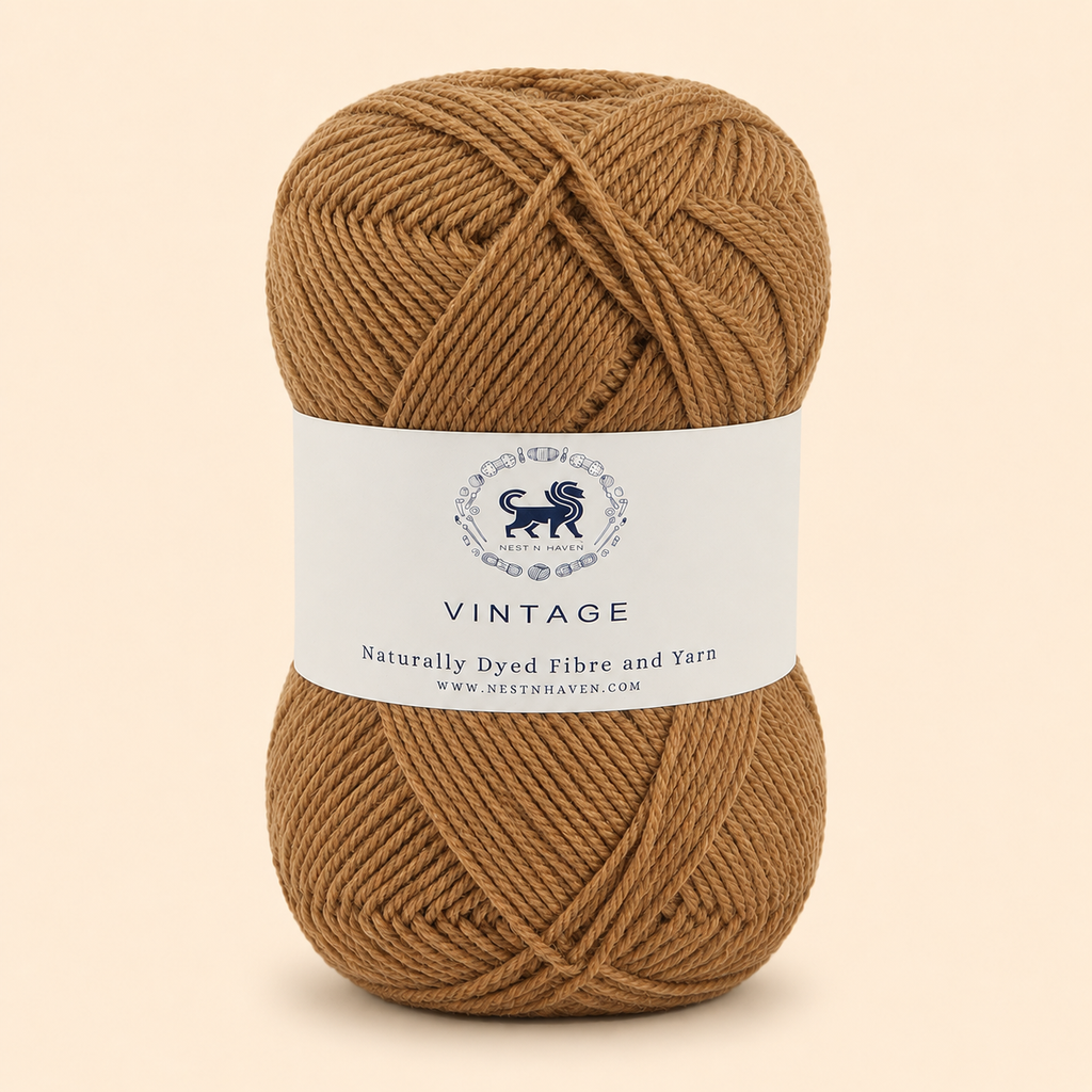 Acrowools Vintage, Hand Knitting and Crochet Yarn (100 gram) - Light Coffee