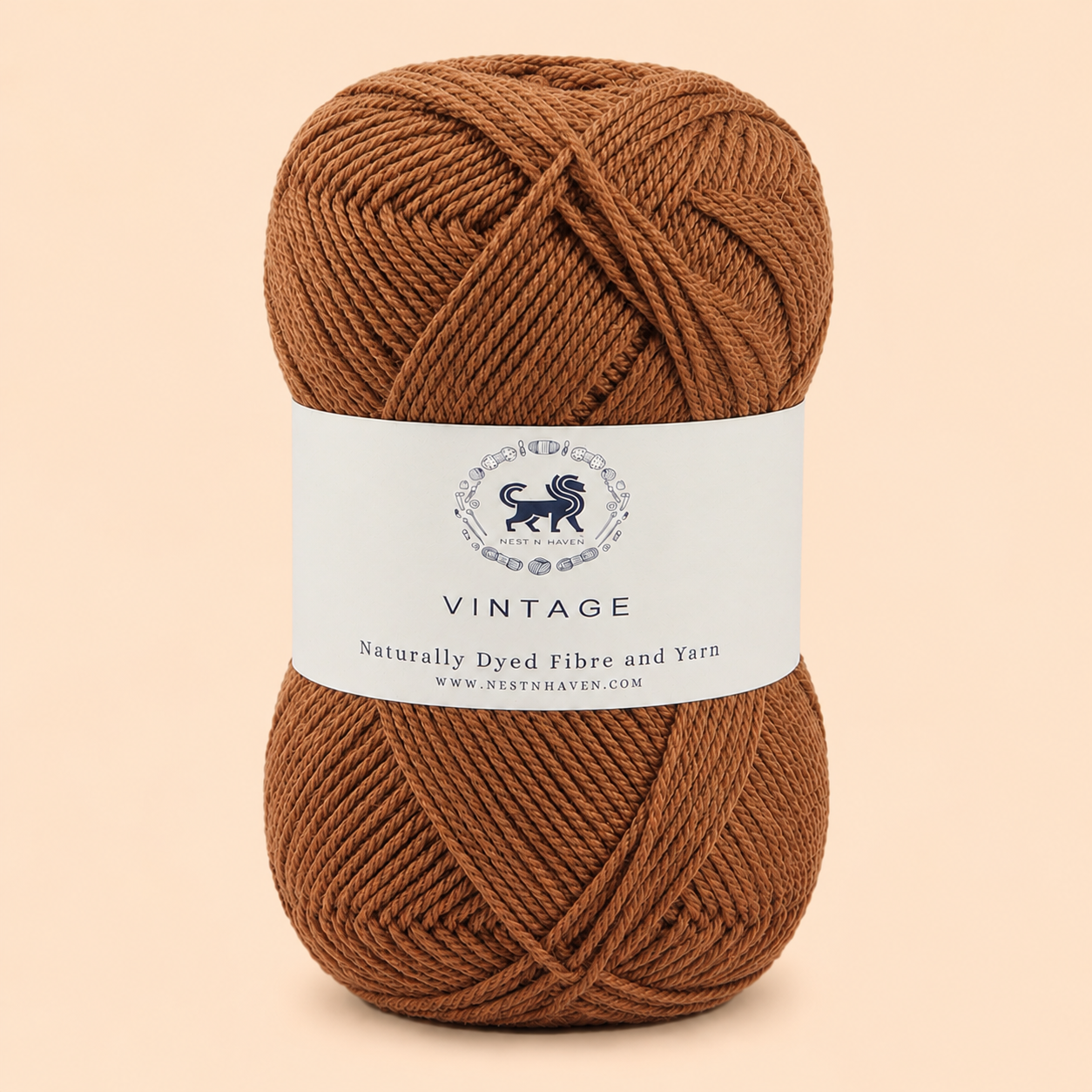 Acrowools Vintage, Hand Knitting and Crochet Yarn (100 gram) - Light Brown