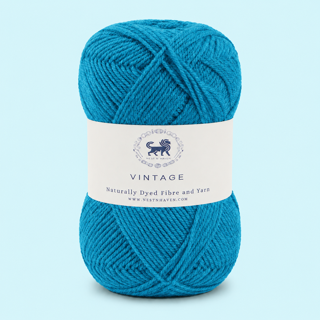 Acrowools Vintage, Hand Knitting and Crochet Yarn (100 gram) - Blue