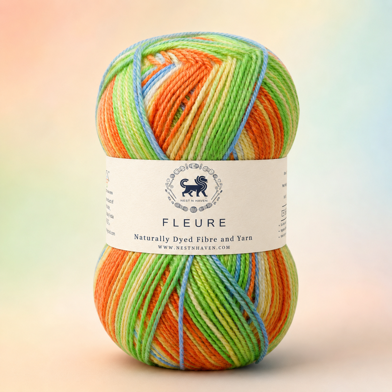 Fleure Hand Knitting and Crochet Yarn (100 gram) - Orange mix