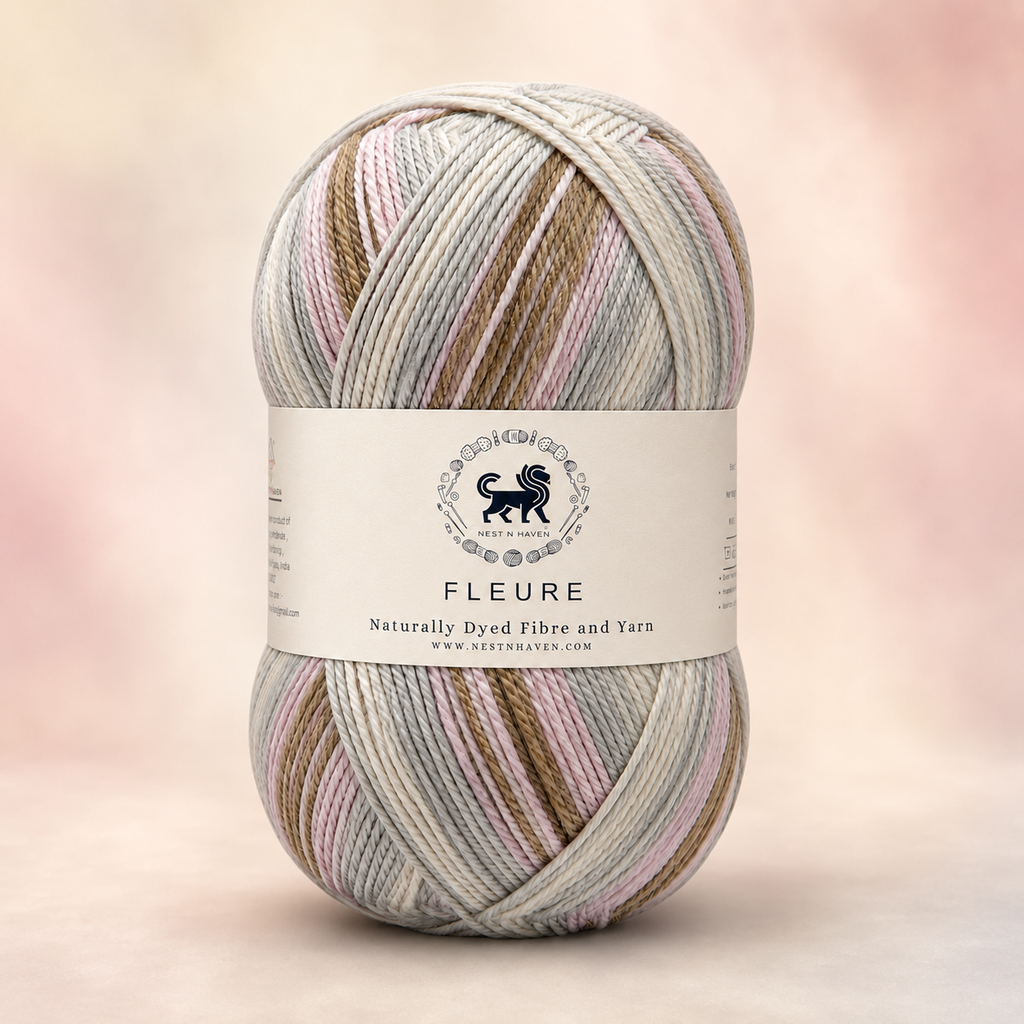 Fleure Hand Knitting and Crochet Yarn (100 gram) - White