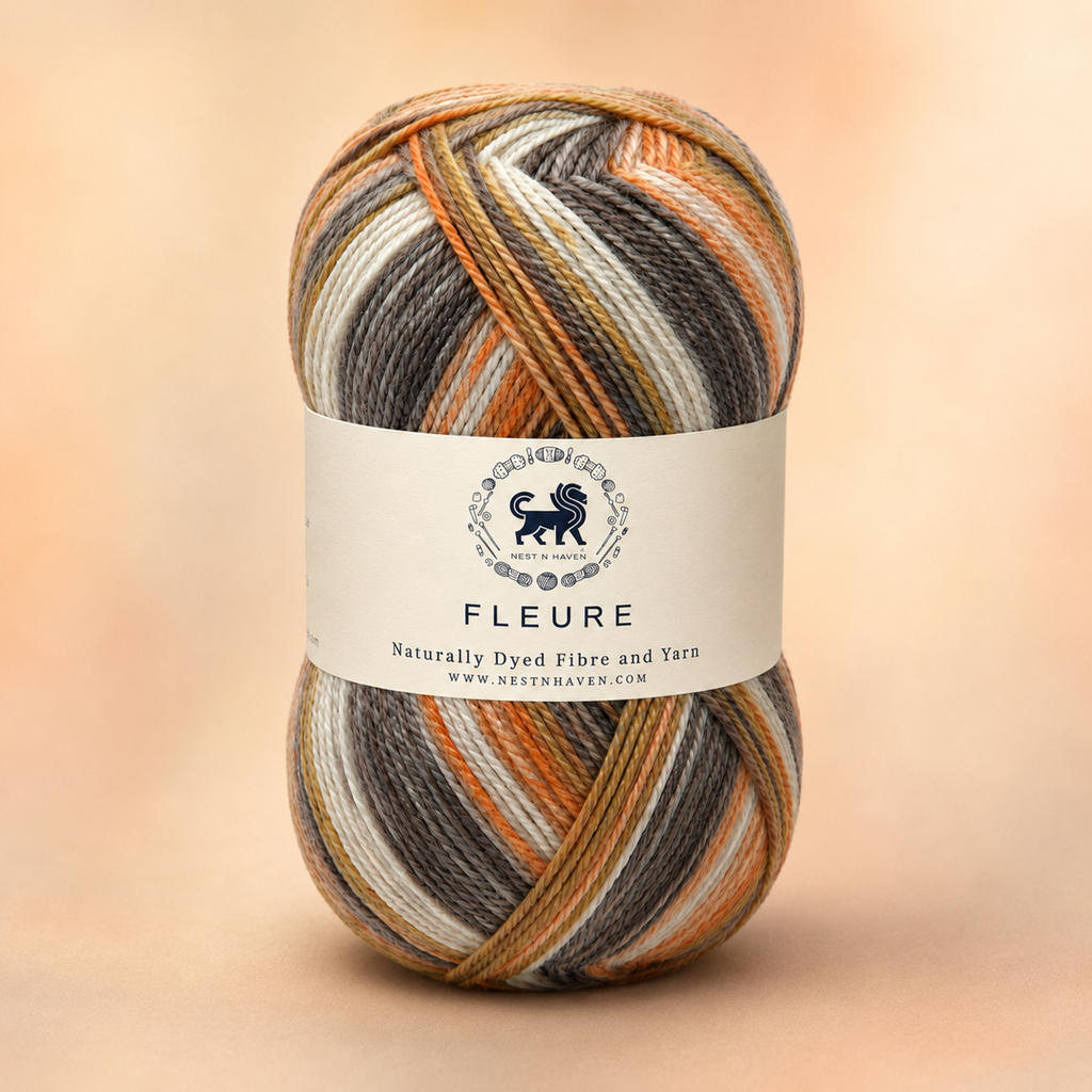 Fleure Hand Knitting and Crochet Yarn (100 gram) - Brown