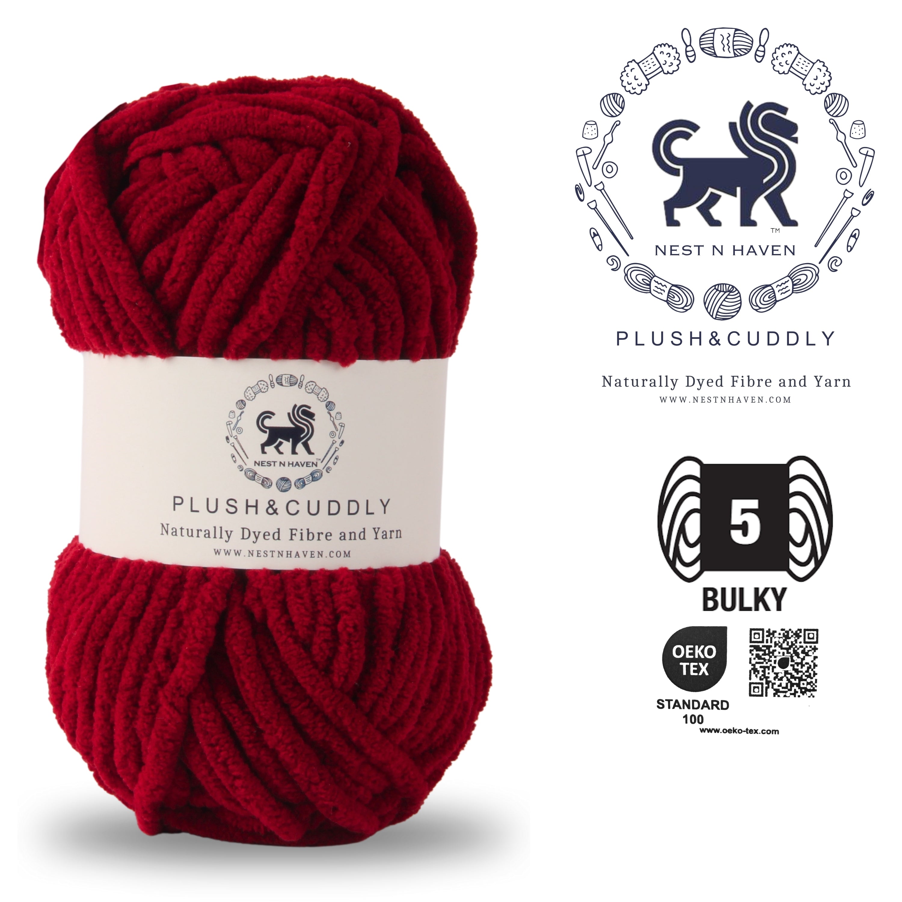 Plush and Cuddly Yarn (100 gram) - Cranberry