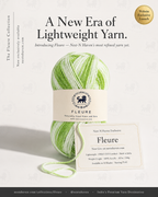 Fleure Yarn SE  – Lightweight Knitting & Crochet acrylic Yarn , 100 grams  | Nest-N Haven | Shade - Green Apple Swirl