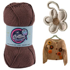 Cotton Candy Cotton Yarn (100 gram) - Dark Brown
