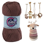 Cotton Candy Cotton Yarn (100 gram) - Dark Brown