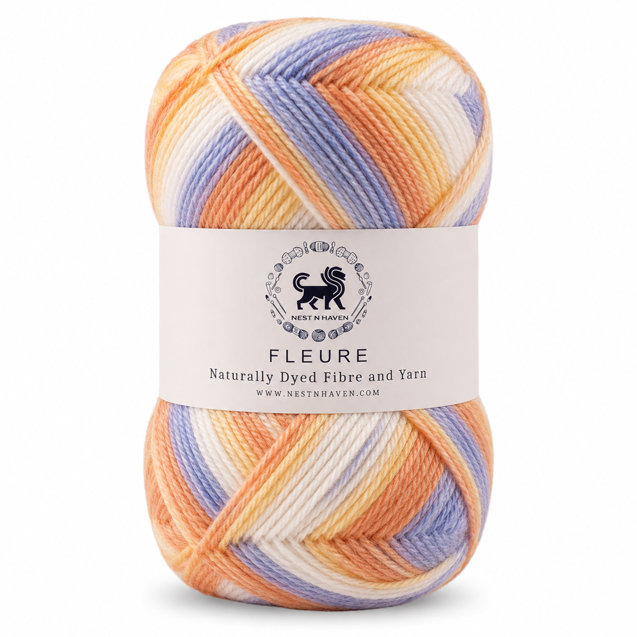 Fleure Yarn  – Lightweight Knitting & Crochet acrylic Yarn , 100 grams  | Nest-N Haven | Shade - Sunrise Sundae