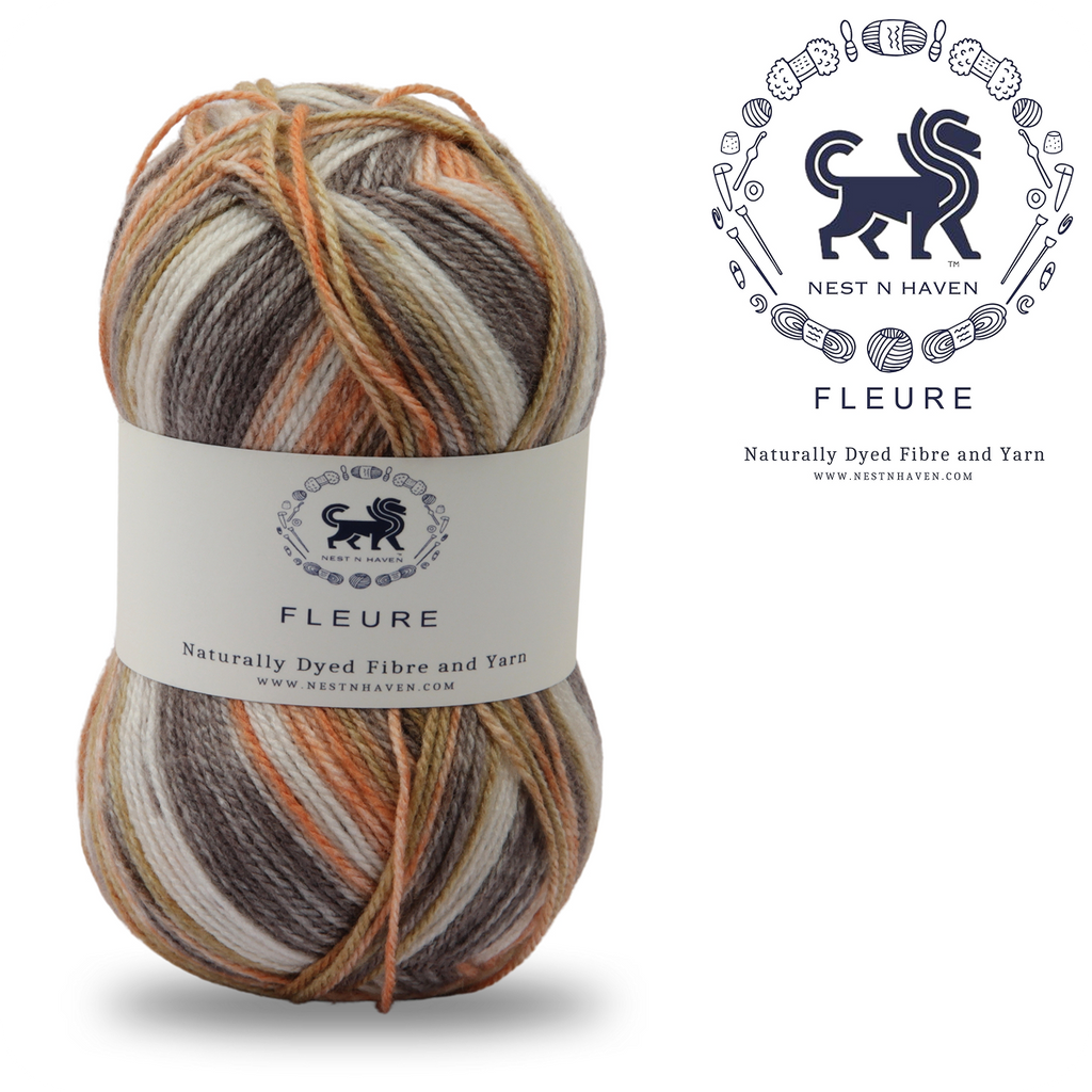 Fleure Hand Knitting and Crochet Yarn (100 gram) - Brown