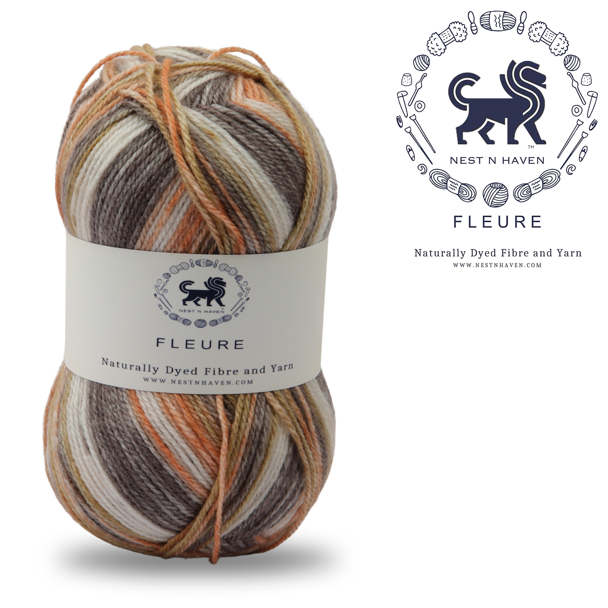Fleure Hand Knitting and Crochet Yarn (100 gram) - Brown