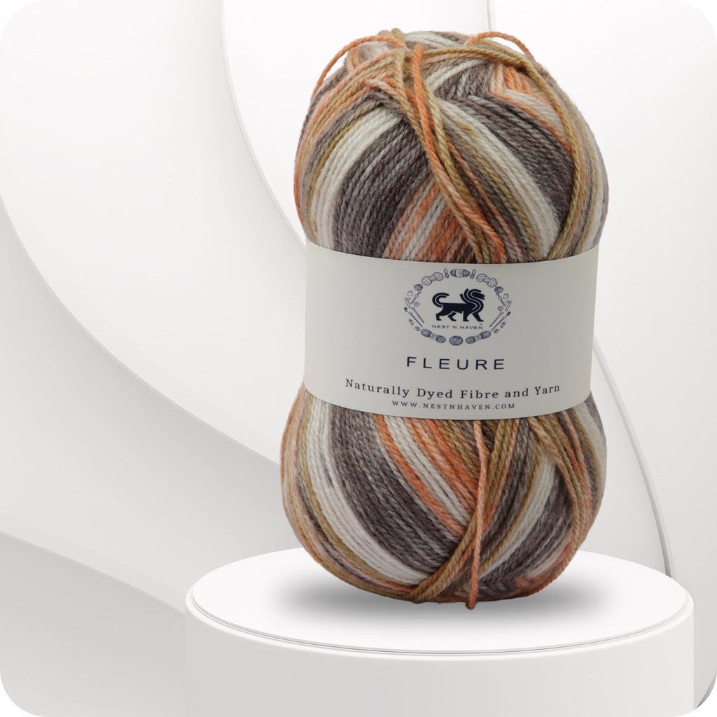 Fleure Hand Knitting and Crochet Yarn (100 gram) - Brown