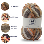 Fleure Hand Knitting and Crochet Yarn (100 gram) - Brown