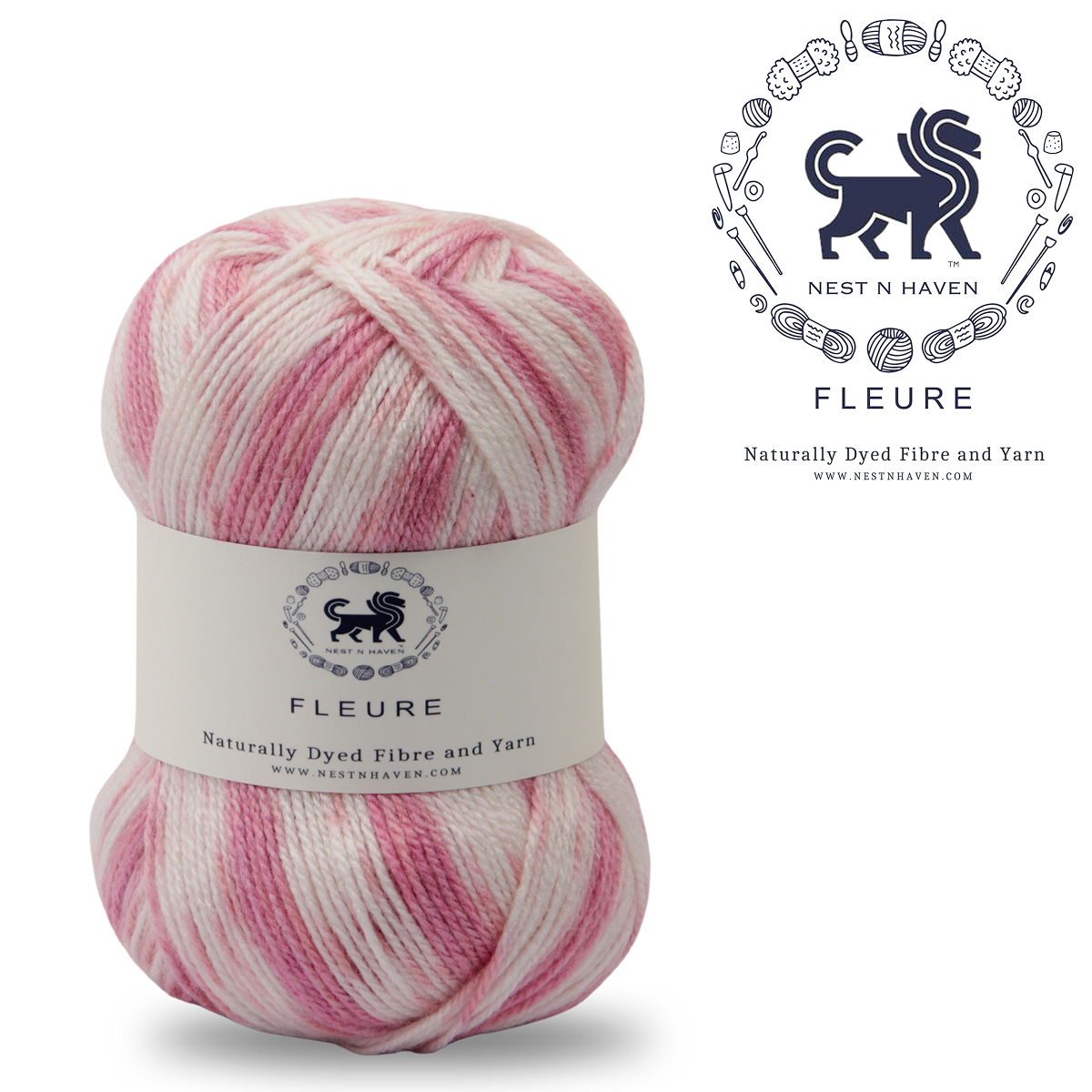 Fleure Hand Knitting and Crochet Yarn (100 gram) - Pink