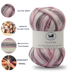 Fleure Hand Knitting and Crochet Yarn (100 gram) - Baby Pink