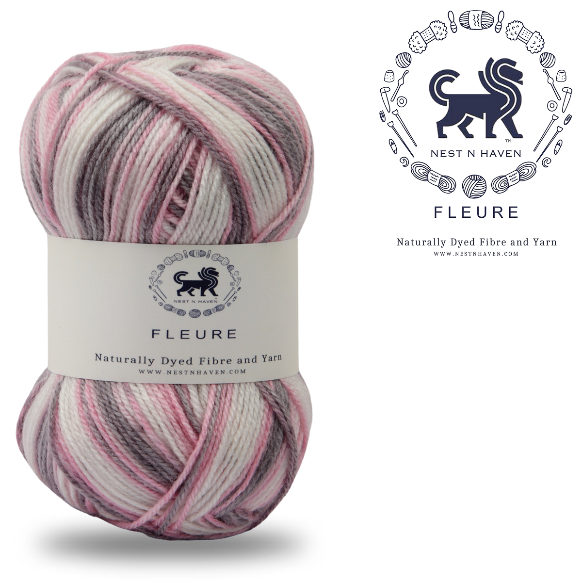 Fleure Hand Knitting and Crochet Yarn (100 gram) - Baby Pink