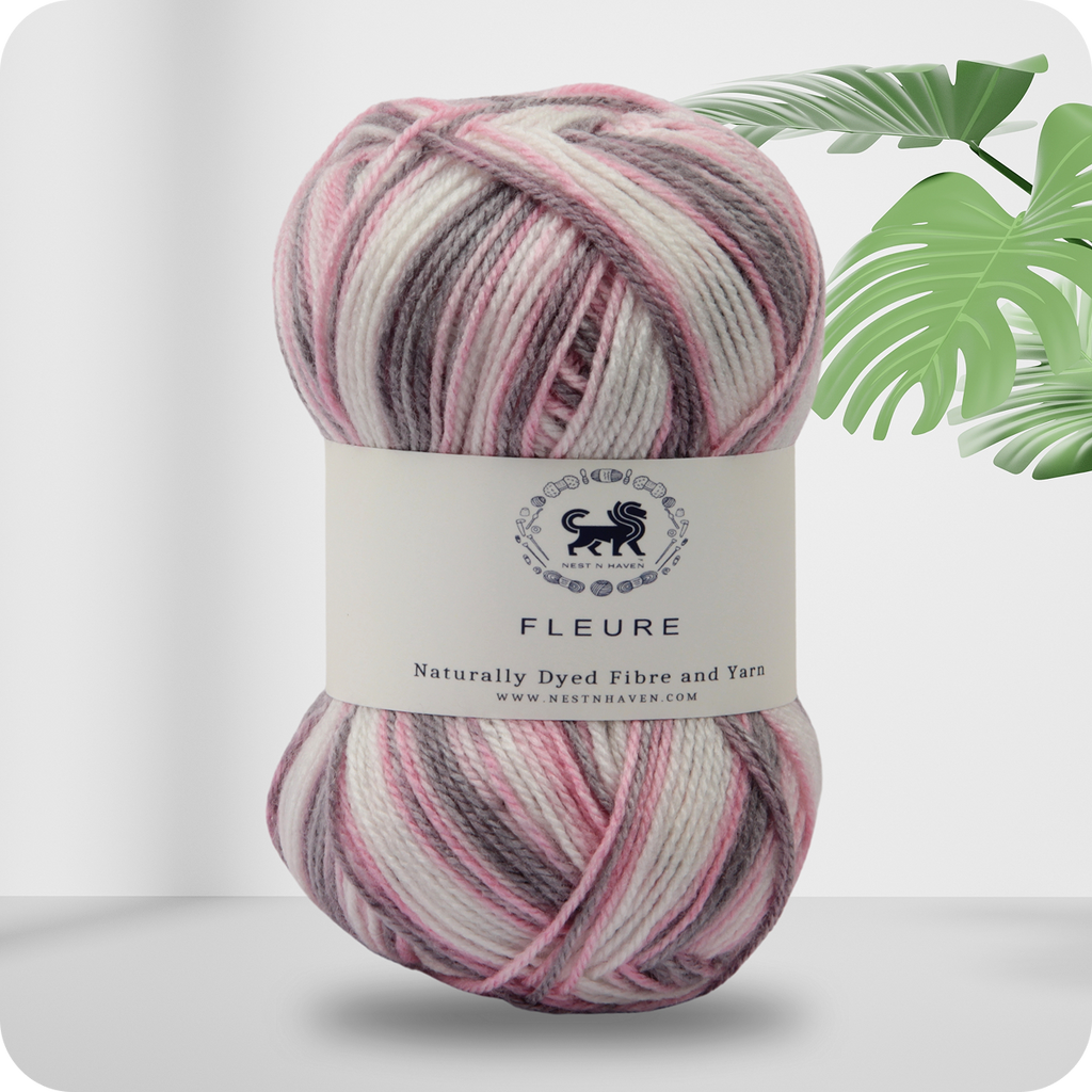Fleure Hand Knitting and Crochet Yarn (100 gram) - Baby Pink
