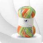 Fleure Hand Knitting and Crochet Yarn (100 gram) - Orange mix