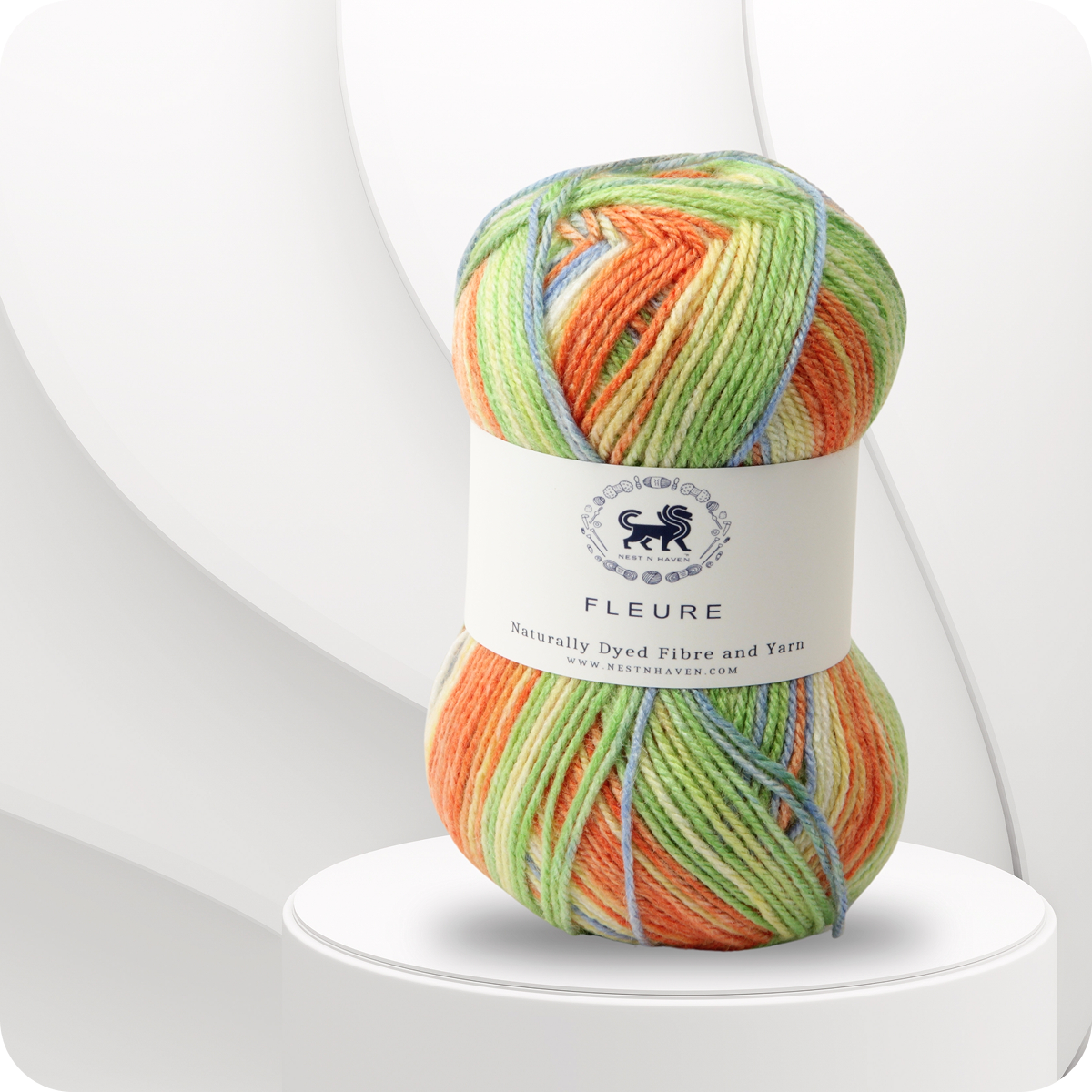 Fleure Hand Knitting and Crochet Yarn (100 gram) - Orange mix