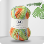 Fleure Hand Knitting and Crochet Yarn (100 gram) - Orange mix