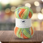 Fleure Hand Knitting and Crochet Yarn (100 gram) - Orange mix