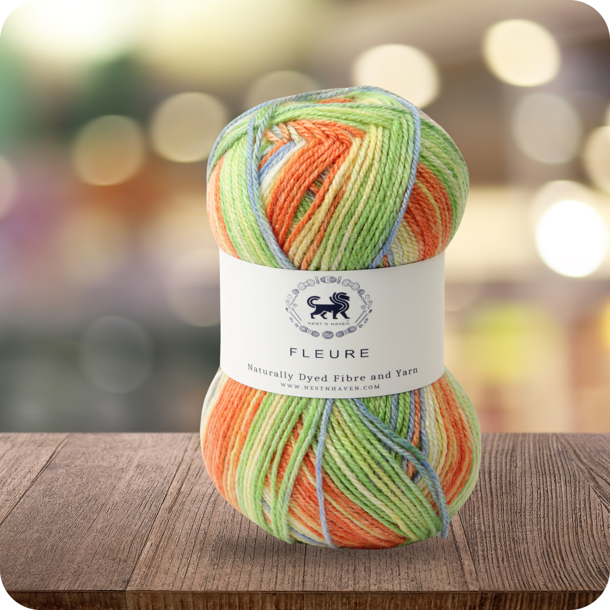 Fleure Hand Knitting and Crochet Yarn (100 gram) - Orange mix
