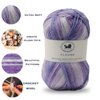 Fleure Hand Knitting and Crochet Yarn (100 gram) - Purple