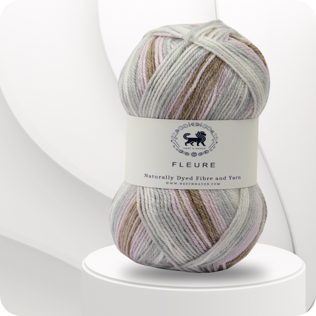 Fleure Hand Knitting and Crochet Yarn (100 gram) - White