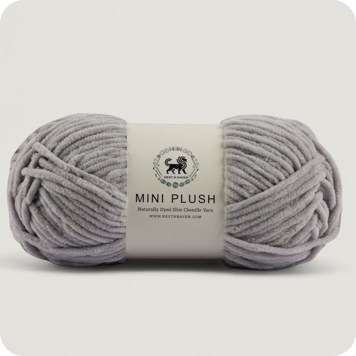 MINI Plush Chenille Yarn (100 gram) - Grey
