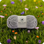 MINI Plush Chenille Yarn (100 gram) - Grey