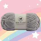 MINI Plush Chenille Yarn (100 gram) - Grey