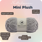MINI Plush Chenille Yarn (100 gram) - Grey