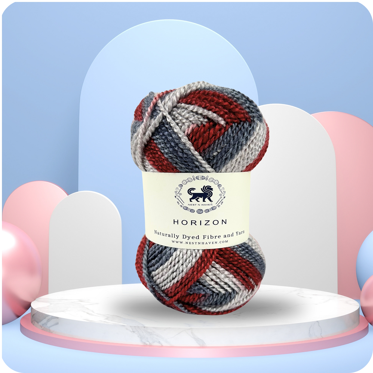 Horizon Naturally Dyed Fibre Yarn (100 gram) -  Multicolor 8