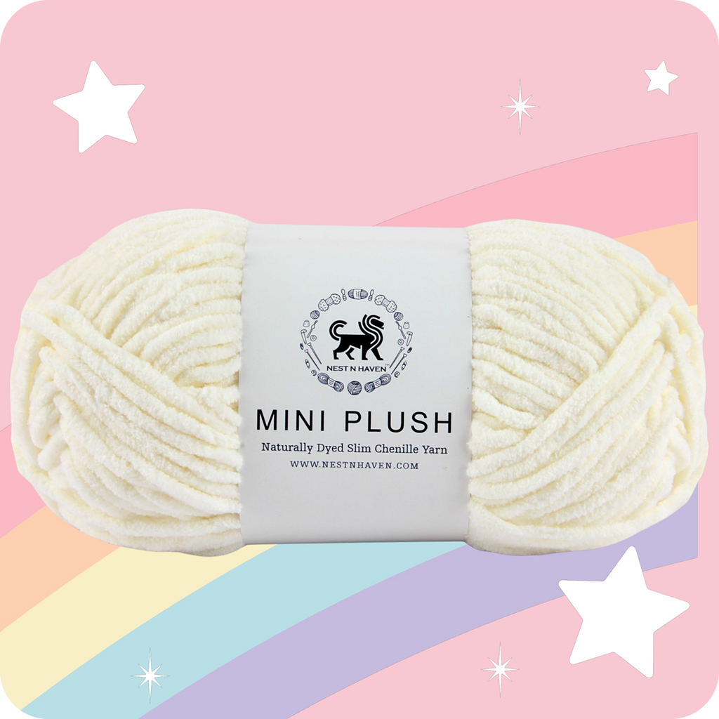 MINI Plush Chenille Yarn (100 gram) - Off White