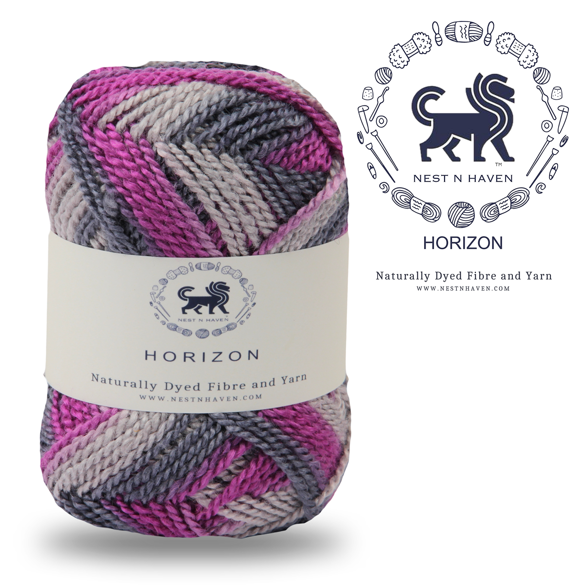 Horizon Naturally Dyed Fibre Yarn (100 gram) -  Multicolor 9
