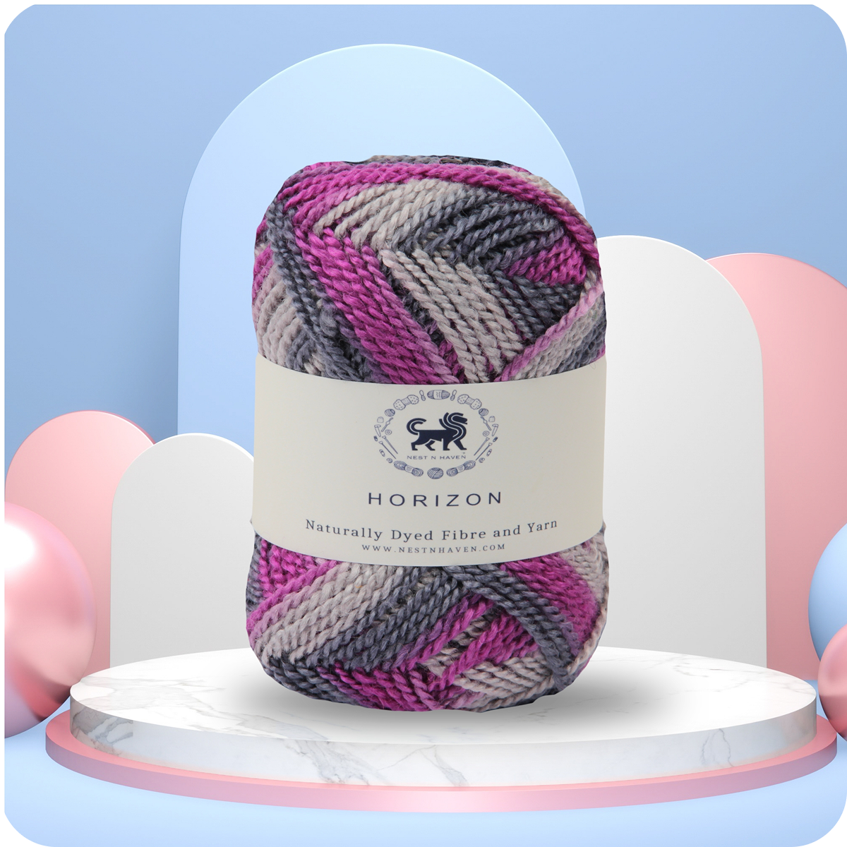 Horizon Naturally Dyed Fibre Yarn (100 gram) -  Multicolor 9