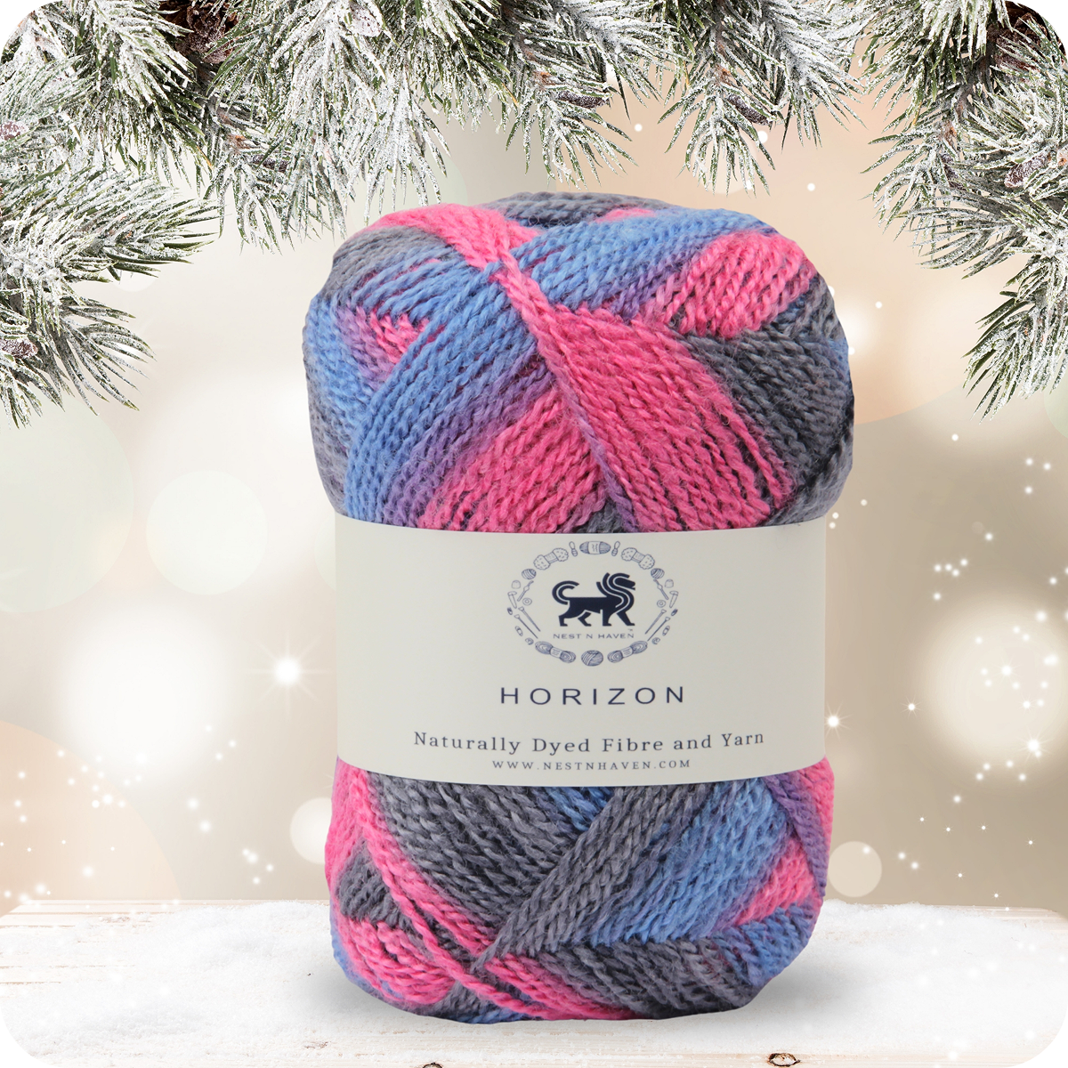Horizon Naturally Dyed Fibre Yarn (100 gram) -  Multicolor 10