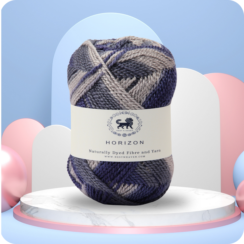 Horizon Naturally Dyed Fibre Yarn (100 gram) -  Multicolor 11