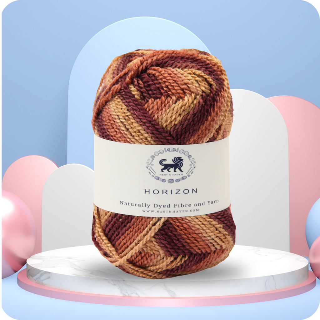 Horizon Naturally Dyed Fibre Yarn (100 gram) -  Multicolor 12