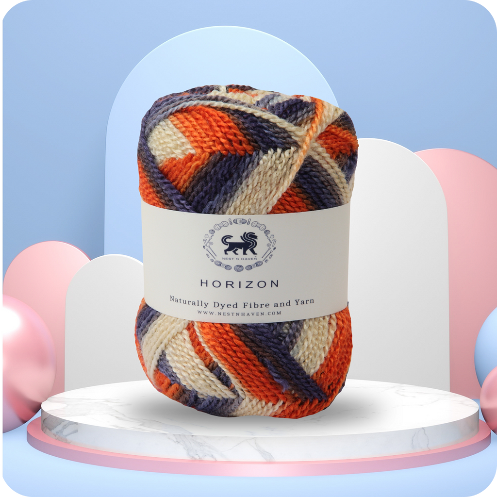 Horizon Naturally Dyed Fibre Yarn (100 gram) -  Multicolor 13